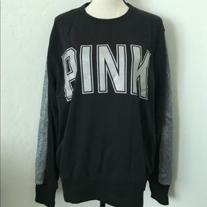 PINK Bling Crew Neck Pullover Sweater XS